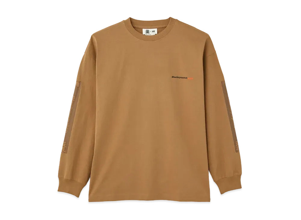 BlackEyePatch x H&M HANDLE WITH CARE COLLECTION LONG SLEEVE T-SHIRT "Brown"