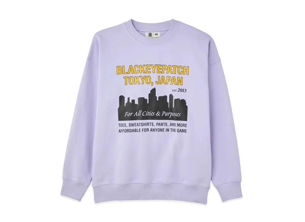 BlackEyePatch x H&M STORE MERCH COLLECTION SWEAT SHIRT "Purple"