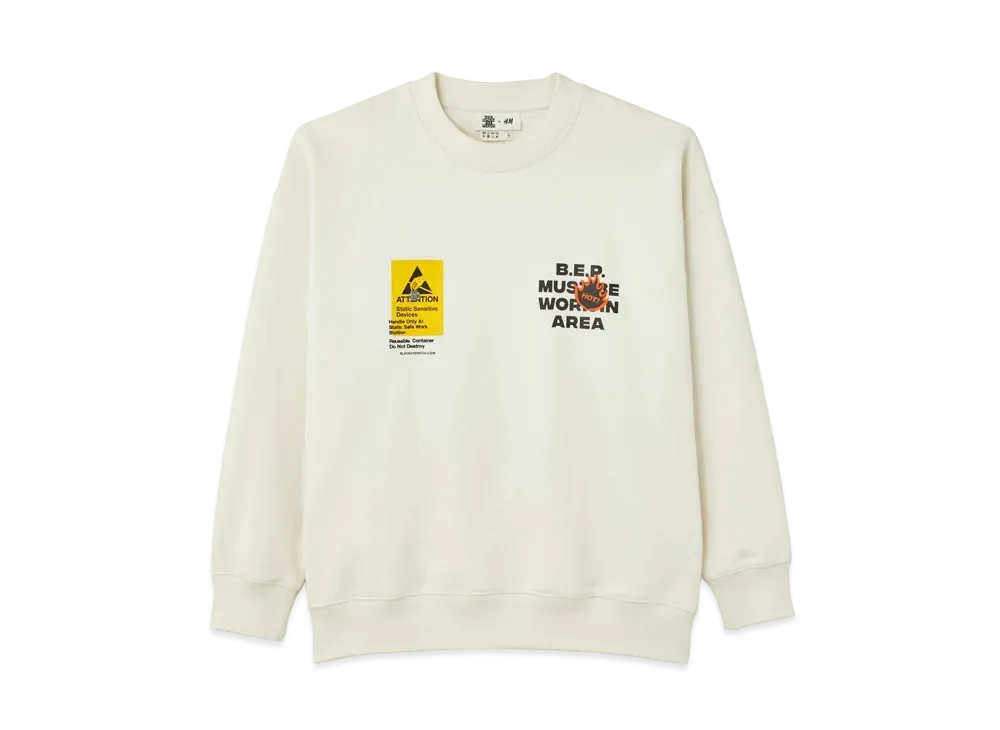 BlackEyePatch x H&M HOT COLLECTION SWEAT SHIRT "Ivory"