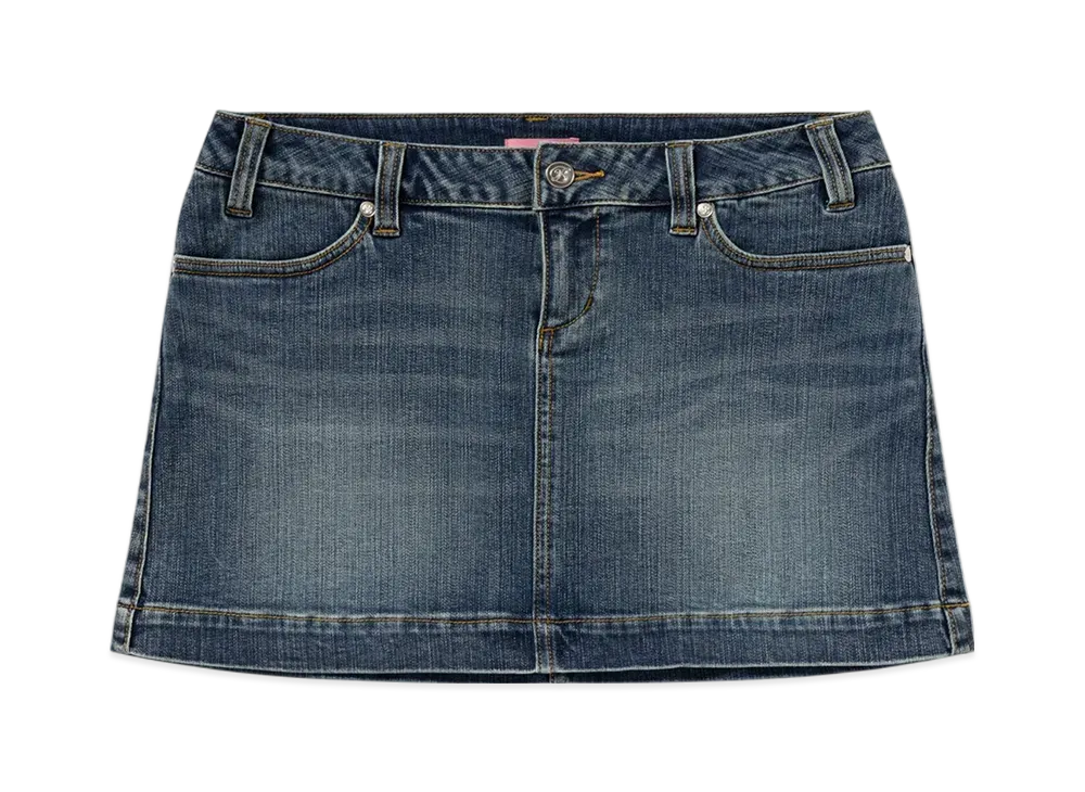Blackeyepatch B Emblem Denim Mini Skirt "Indigo"