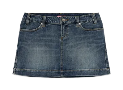 Blackeyepatch B Emblem Denim Mini Skirt "Indigo"