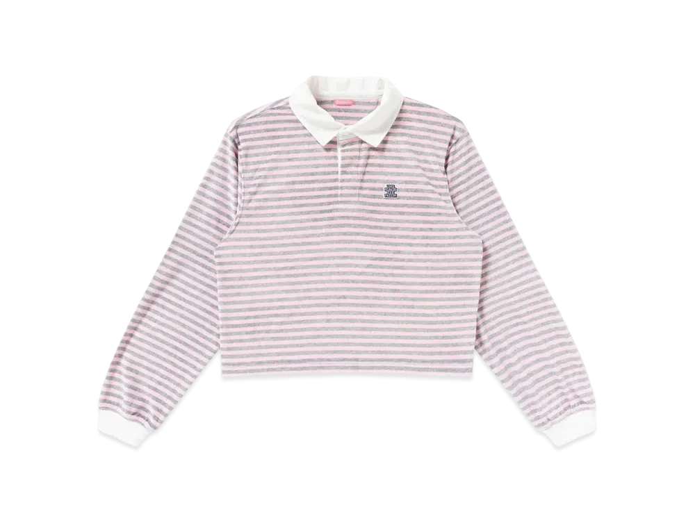 Blackeyepatch OG Label Velour L/S Rugby Shirt "Pink"