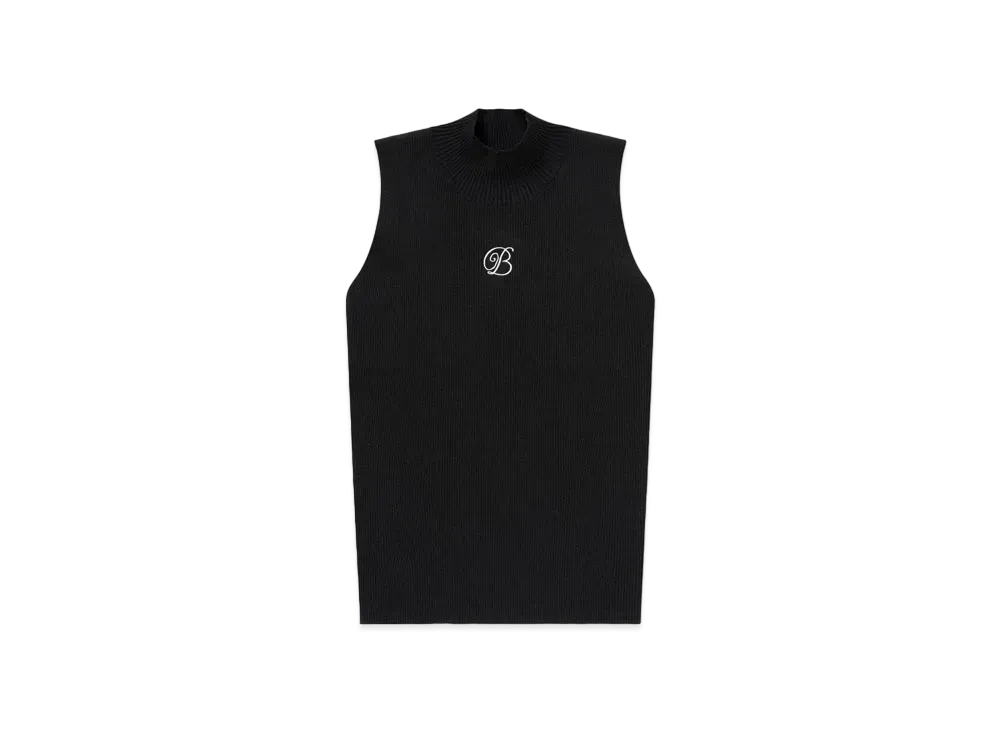 Blackeyepatch B Emblem High Neck Knit Tank "Black"