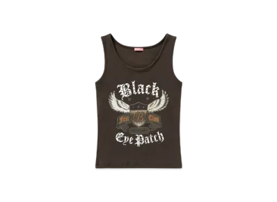 Blackeyepatch Liberty Wings Studded Tank "charcoal"