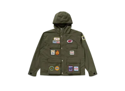 Blackeyepatch Patched Logos Nylon Mountain Jacket "Olive"