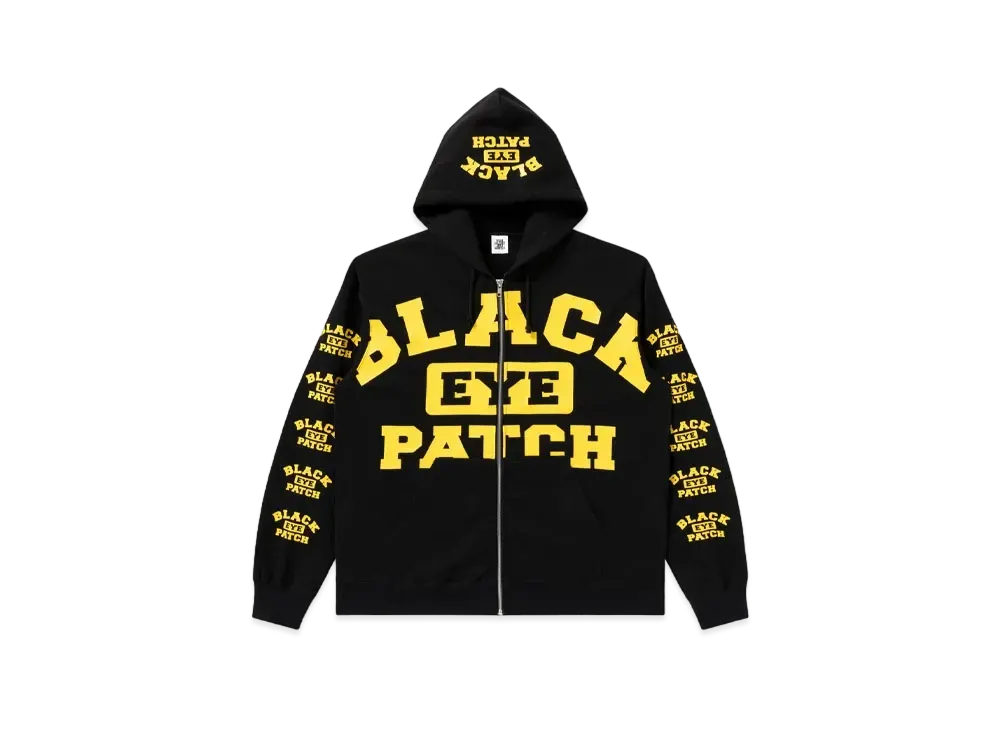 Blackeyepatch College Logo Zip Hoodie "Black"
