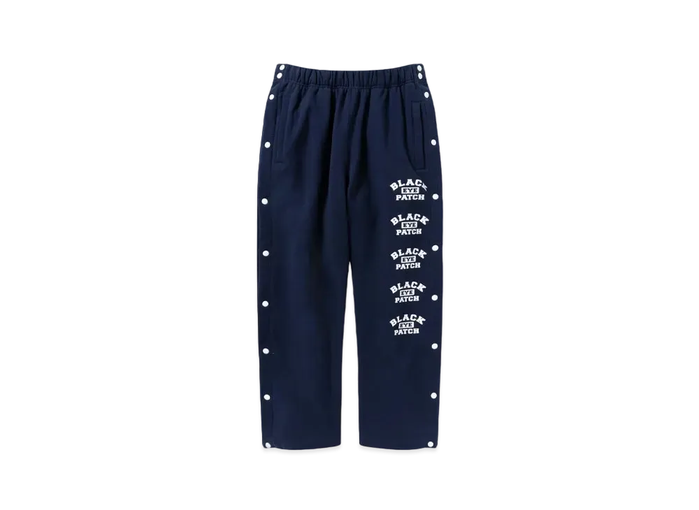 Blackeyepatch College Logo Snap Button Sweatpants "Navy"