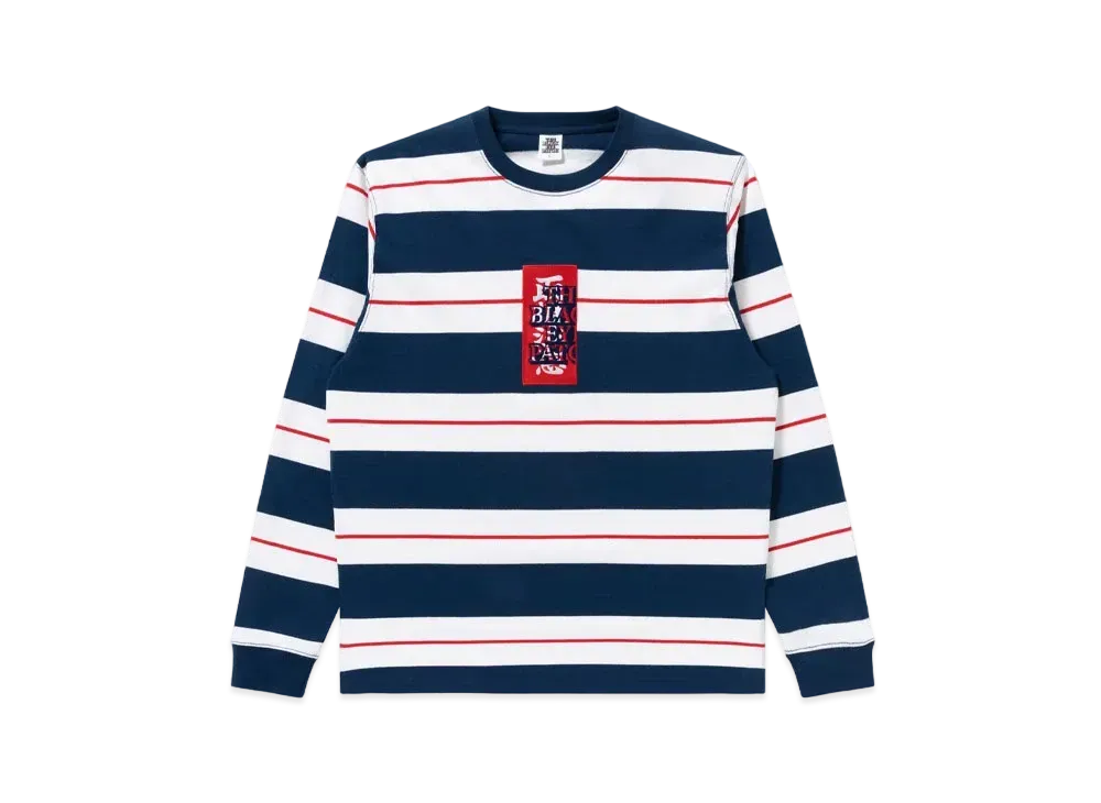 Blackeyepatch Hwc Bordered L/S Tee "White/Navy"