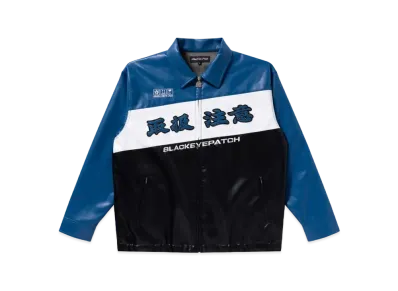 Blackeyepatch HWC Faux Leather Racing Jacket "Blue"