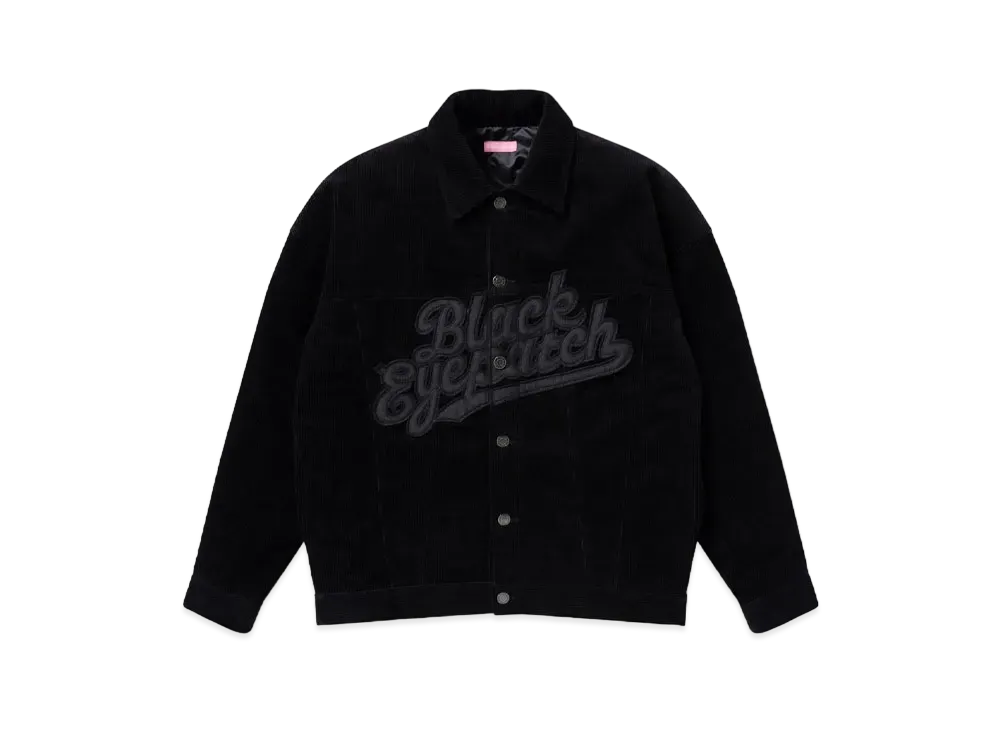 Blackeyepatch Team Script Corduroy Trucker Jacket "Black"