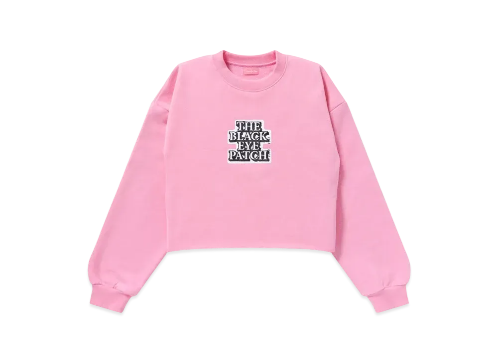 Blackeyepatch OG Label Cropped Crew Sweat "Pink"