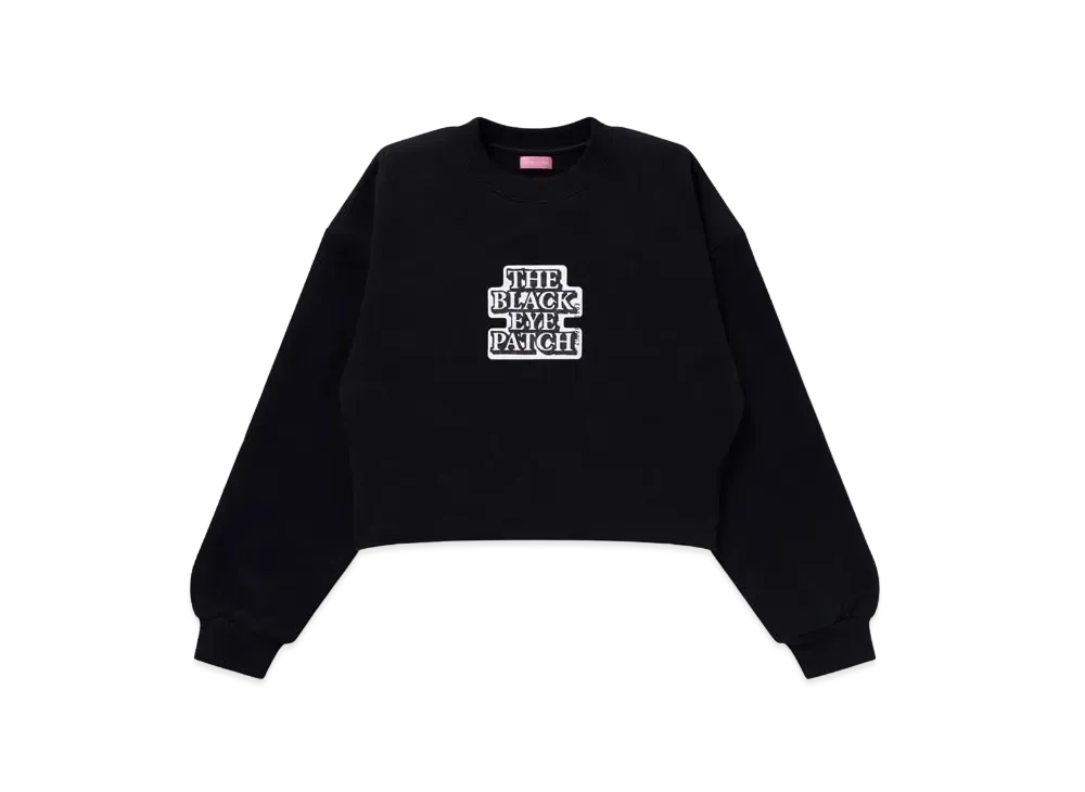 Blackeyepatch OG Label Cropped Crew Sweat "Black"