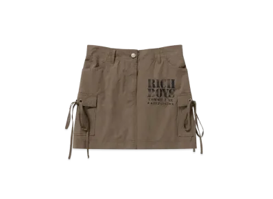 Blackeyepatch Army Stencil Cargo Skirt "Olive"