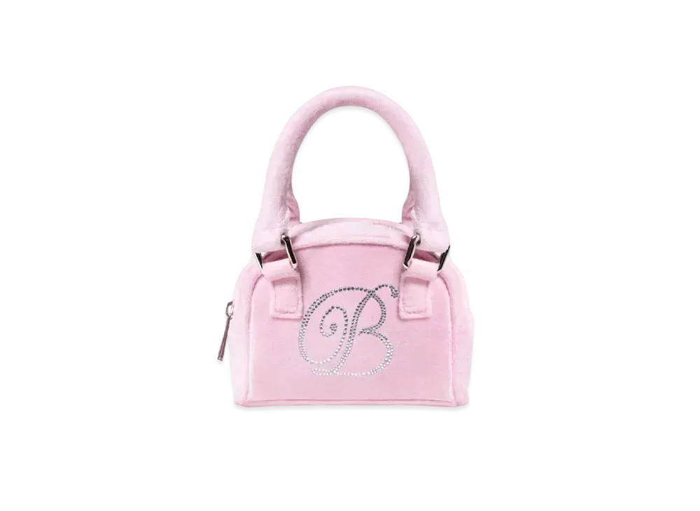 Blackeyepatch B Emblem Velour Mini Bag "PINK"