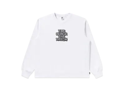 Blackeyepatch Kanji Label Typeface Crew Sweat "White"