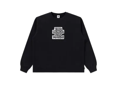 Blackeyepatch Kanji Label Typeface Crew Sweat "Black"