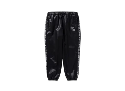 Blackeyepatch Kanji Taped Faux Leather Track Pants "Black"
