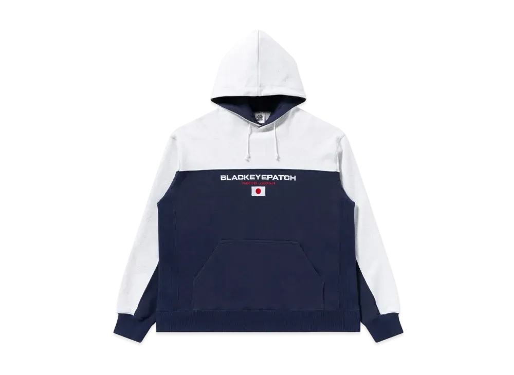 Blackeyepatch 2 Tone Japan Flag Hoodie "Navy"