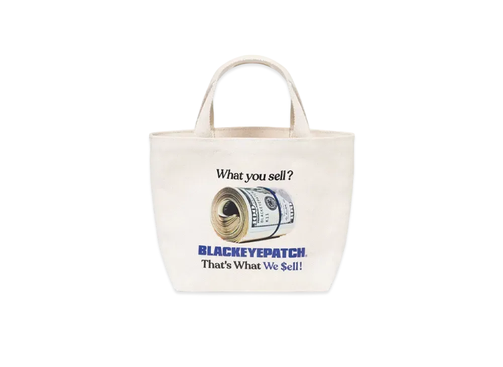 Blackeyepatch What We Sell Mini Tote Bag "Beige"