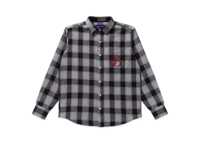 Blackeyepatch B Emblem Checked L/S Shirt "Gray"