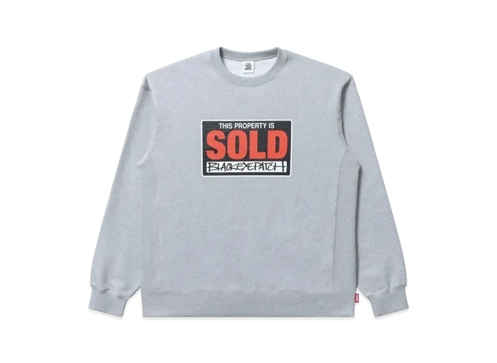 Blackeyepatch Sold Sign Crew Sweat "Heather Gray"