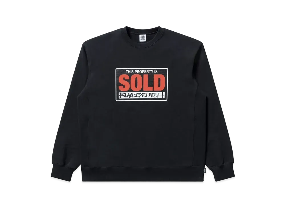 Blackeyepatch Sold Sign Crew Sweat "Black"