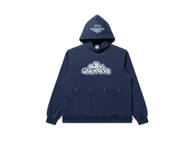 BlackEyePatch Style Script Double Pocket Hoodie "Navy"