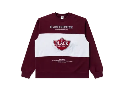 BlackEyePatch Sweet Cigar Bordered Crew Sweat "Red"