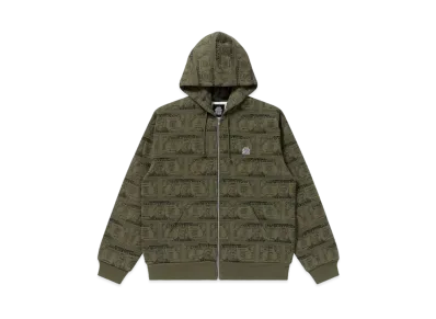 BlackEyePatch Dollar Bill Covered Zip Hoodie "Olive"