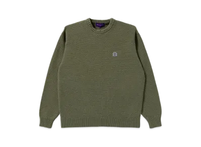 BlackEyePatch Small OG Label Waffle Knit Sweater "Olive"