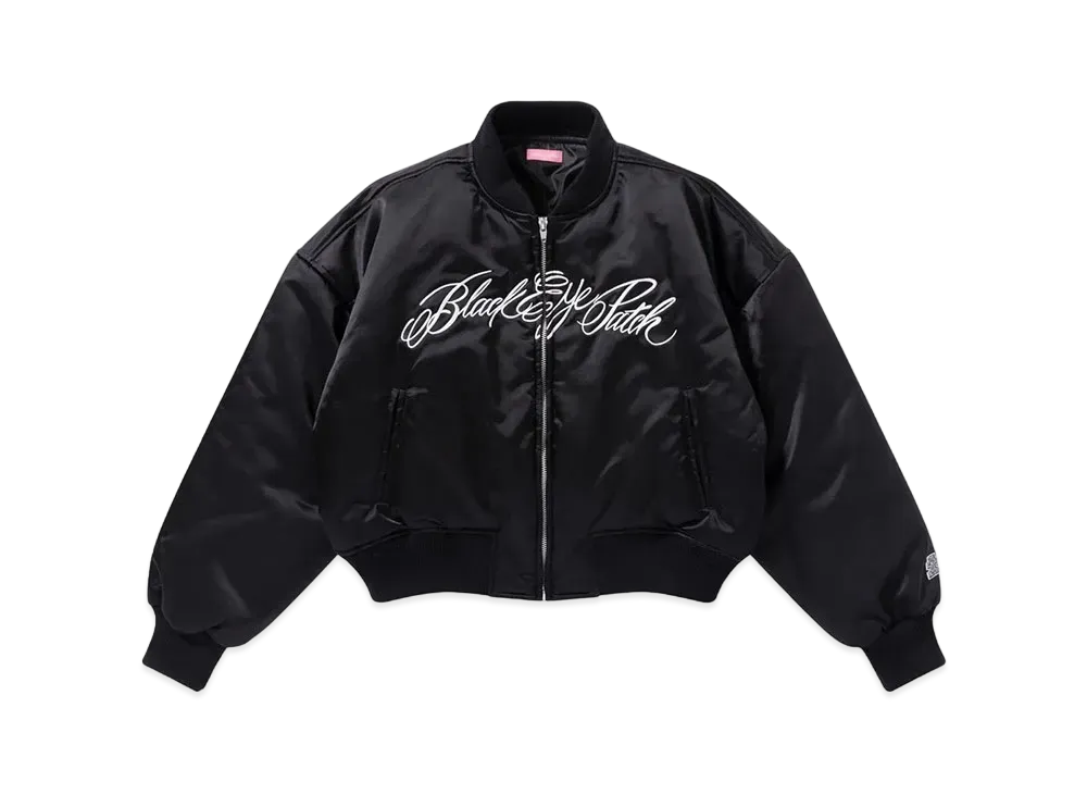 BlackEyePatch Low Script Stadium Jacket "Black"