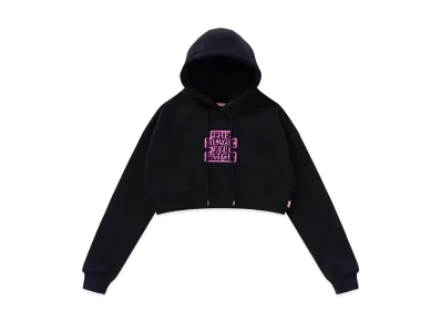 BlackEyePatch OG Label Cropped Hoodie "Black"