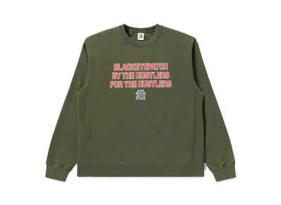 BlackEyePatch Hustler's Statement Crew Sweat "Olive"