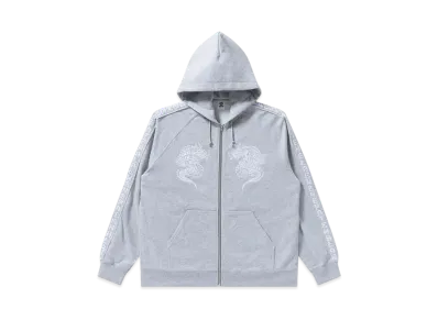 BlackEyePatch Kanji Taped Dragon Zip Hoodie "Gray"