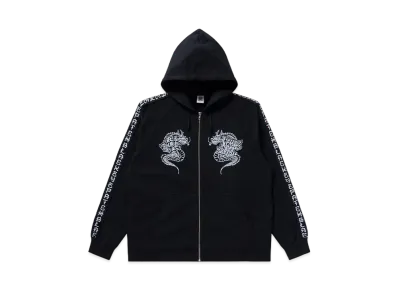 BlackEyePatch Kanji Taped Dragon Zip Hoodie "Black"