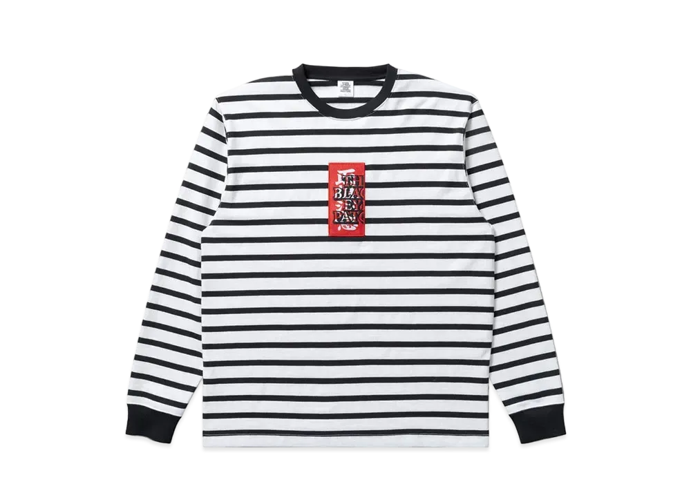 BlackEyePatch HWC Label Striped L/S Tee "Black/White"