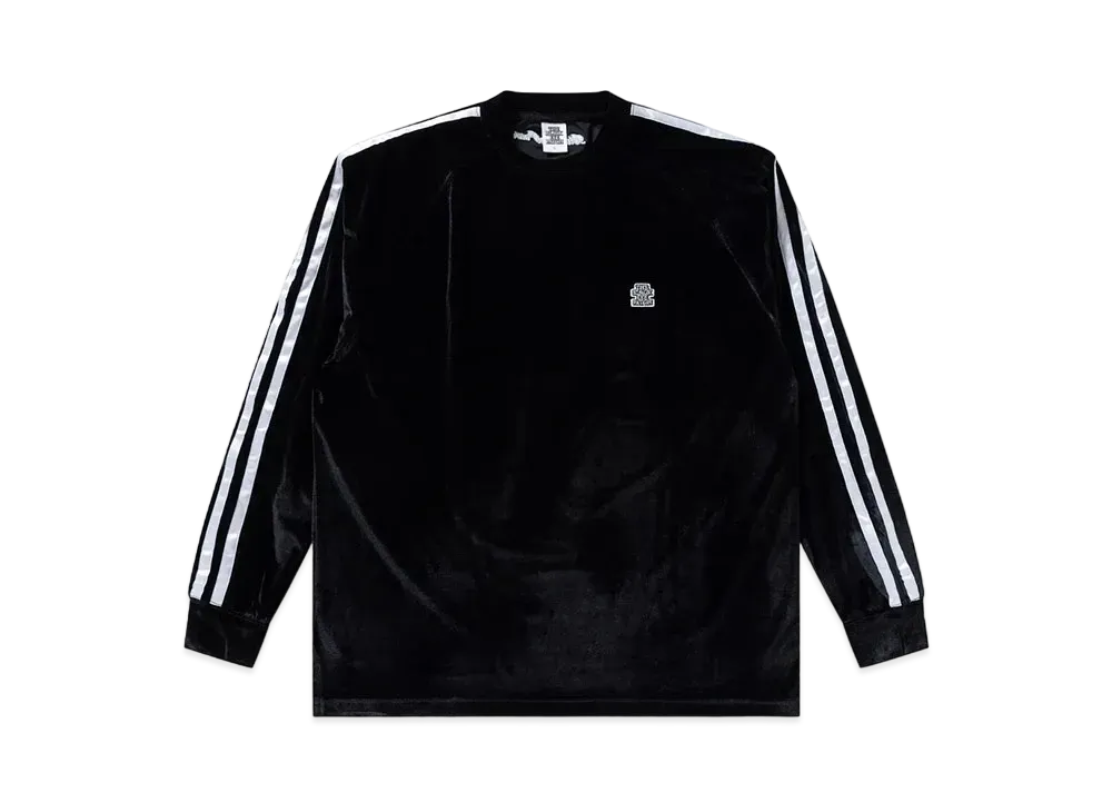 BlackEyePatch OG Label Taped Velour Crew "Black"