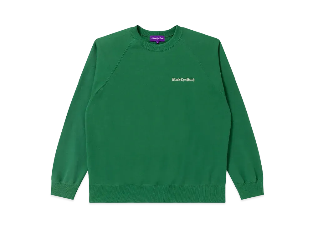 BlackEyePatch OE Logo Raglan Crew Sweat "Green"