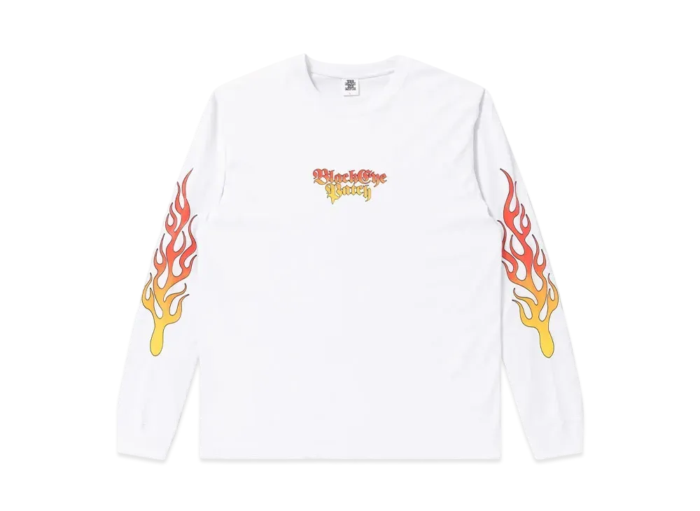 BlackEyePatch Westside Flames Logo L/S Tee "White"