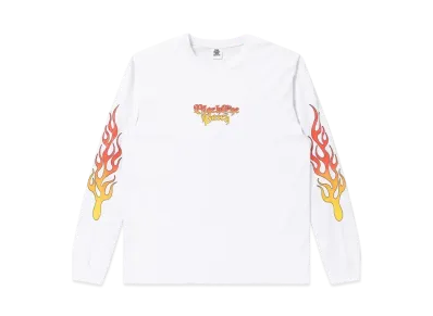BlackEyePatch Westside Flames Logo L/S Tee "White"