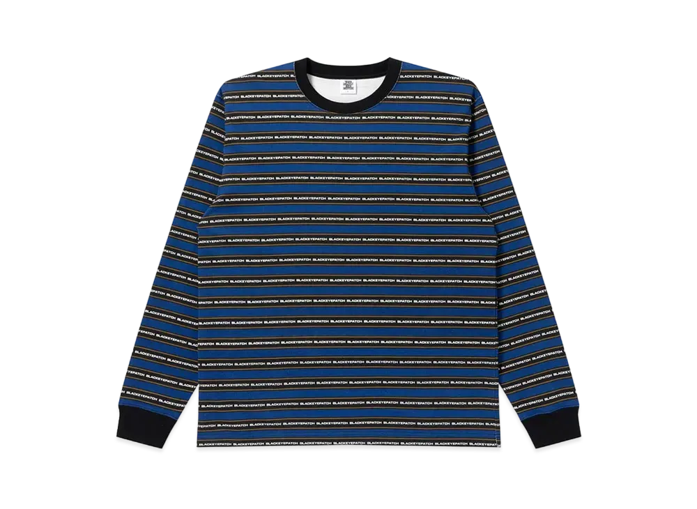 BlackEyePatch Tactic Sans Striped L/S Tee "Blue"