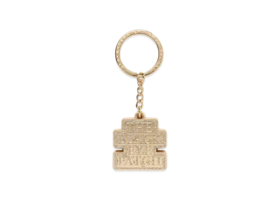 BlackEyePatch Rhinestoned OG Label Plated Keychain "Gold"