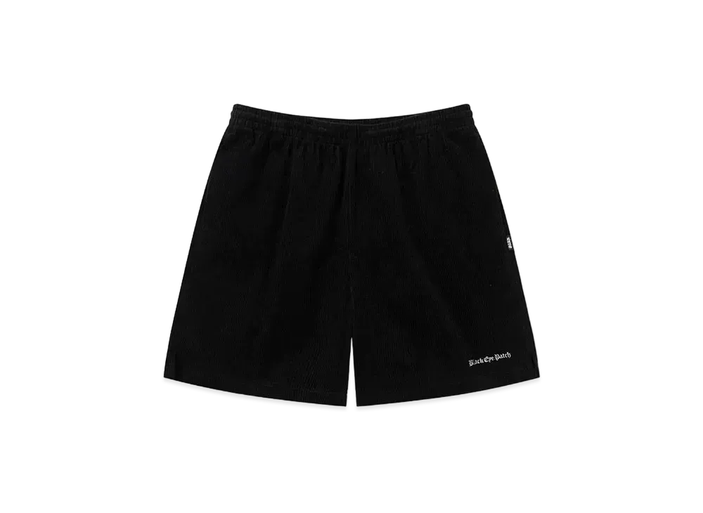 BlackEyePatch Old English Embroidered Corduroy Shorts "Black"