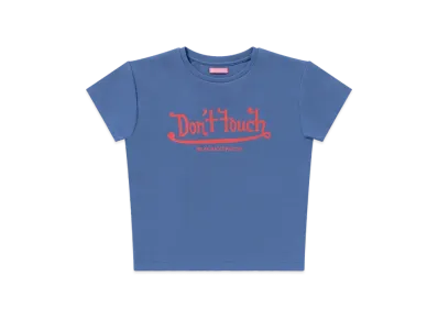 BlackEyePatch Don't Touch Baby Tee "Blue"