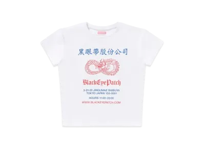 BlackEyePatch Chinatown Store Baby Tee "White"