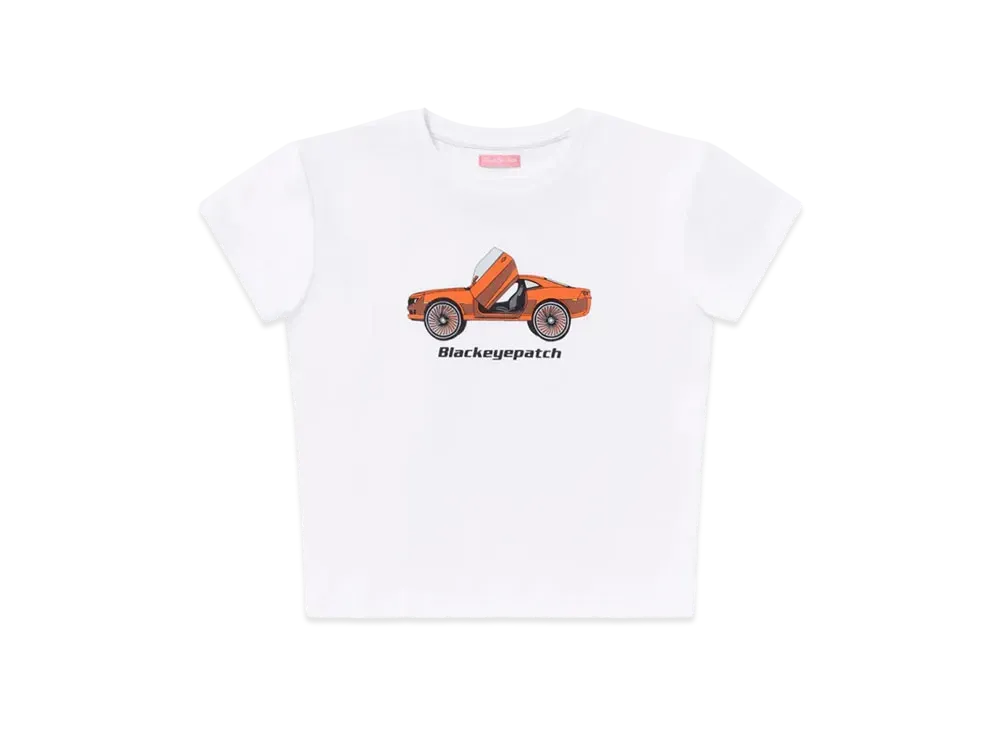 BlackEyePatch Big Wheels Baby Tee "White"