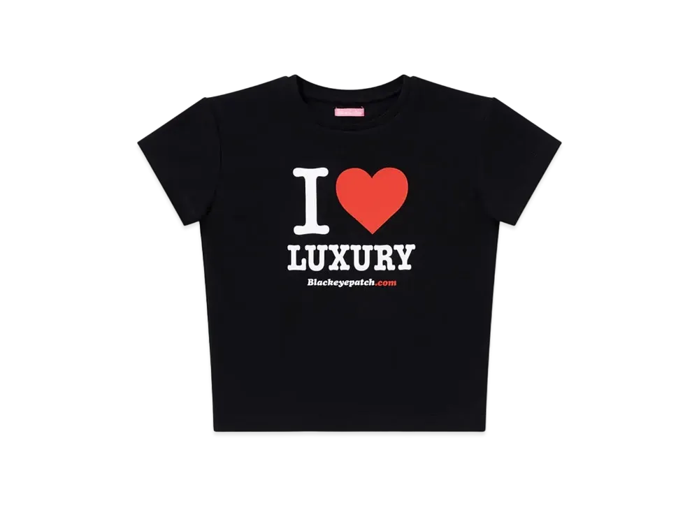 BlackEyePatch I Love Luxury Baby Tee "Black"
