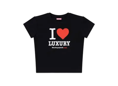 BlackEyePatch I Love Luxury Baby Tee "Black"