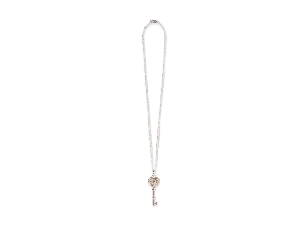 BlackEyePatch Heart B Emblem Key Necklace "Silver"