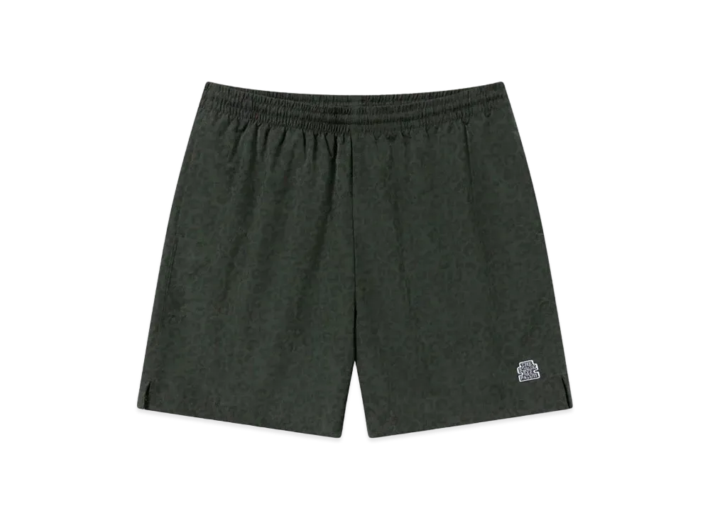 BlackEyePatch OG Leopard Nylon Shorts "Olive"